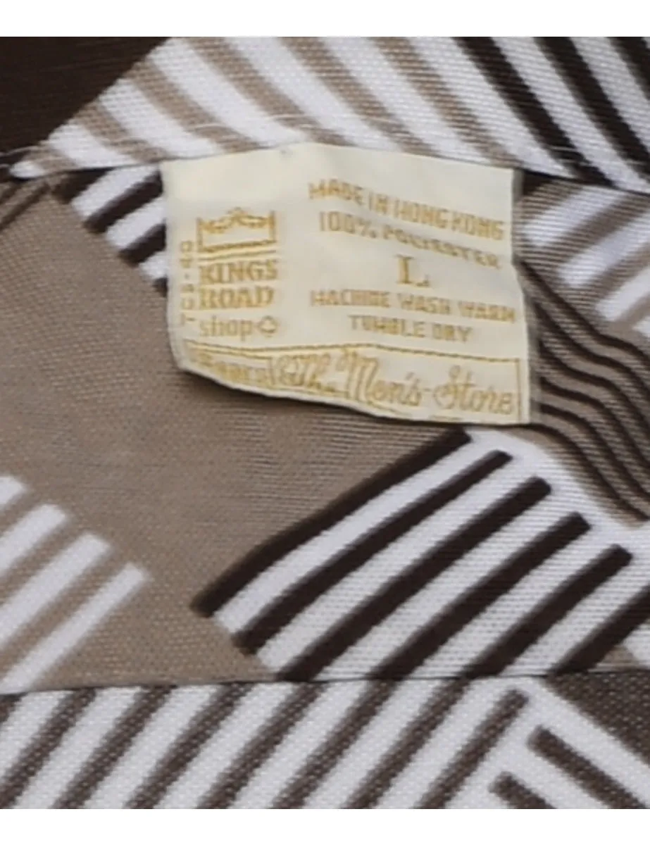 1970s Geometric Pattern Shirt - L