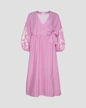 AUGUSTINE WRAP DRESS IN CYCLAMINE