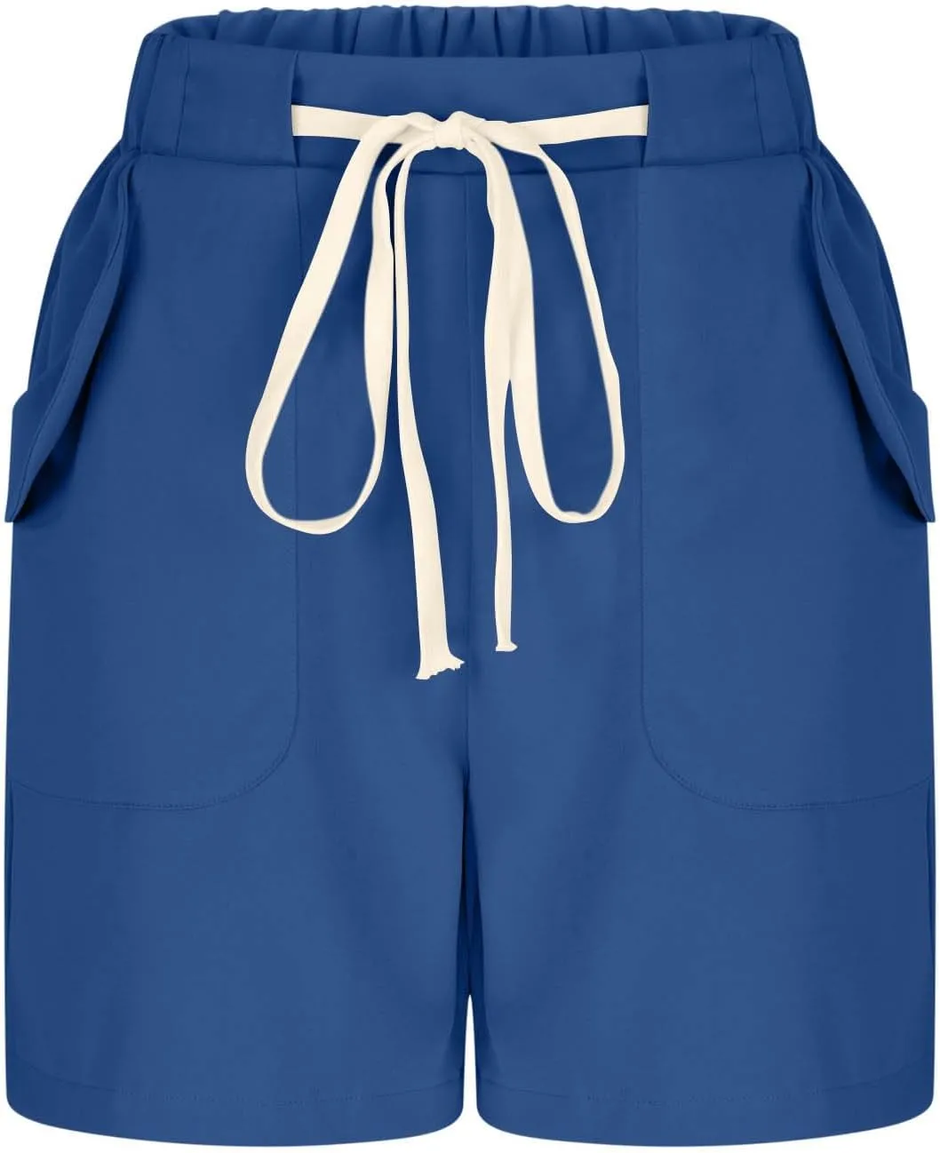 Bermuda Shorts for Women Straight Leg Drawstring High Waisted Chino Shorts with Pockets Summer Vacation Outfits