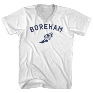 Boreham Running Track Winged Foot Adult Cotton V-neck T-shirt