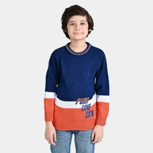 Boys Acrylic Sweater Point Cove-NAVY