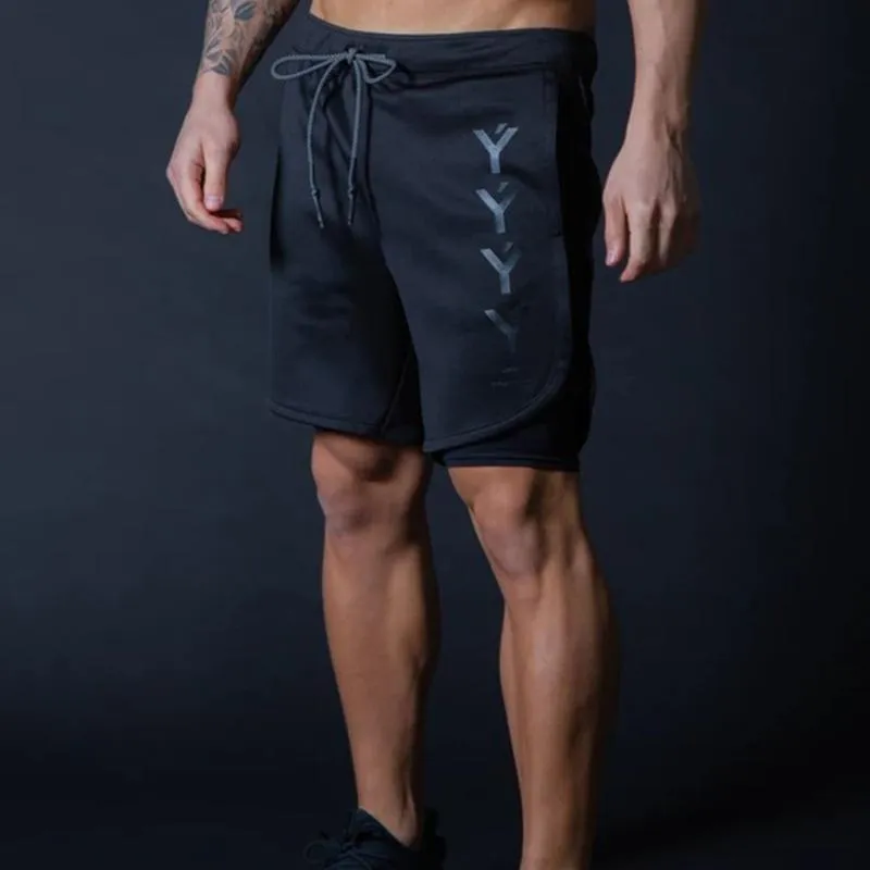Breathable Five-Point Beach Double-layer Men's Shorts