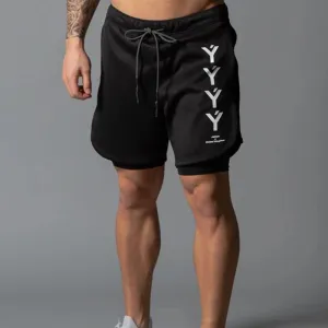 Breathable Five-Point Beach Double-layer Men's Shorts