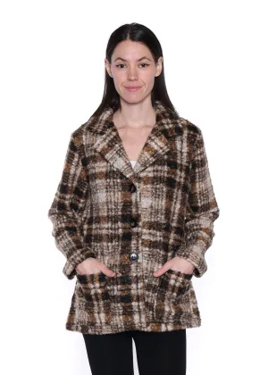Brown Black Plaid Shacket