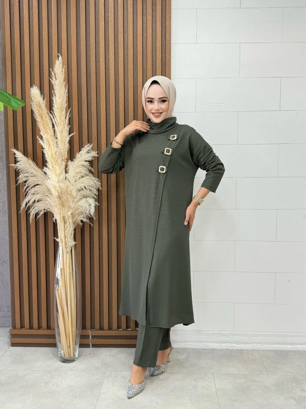 btk lady pantolonlu takim 7224