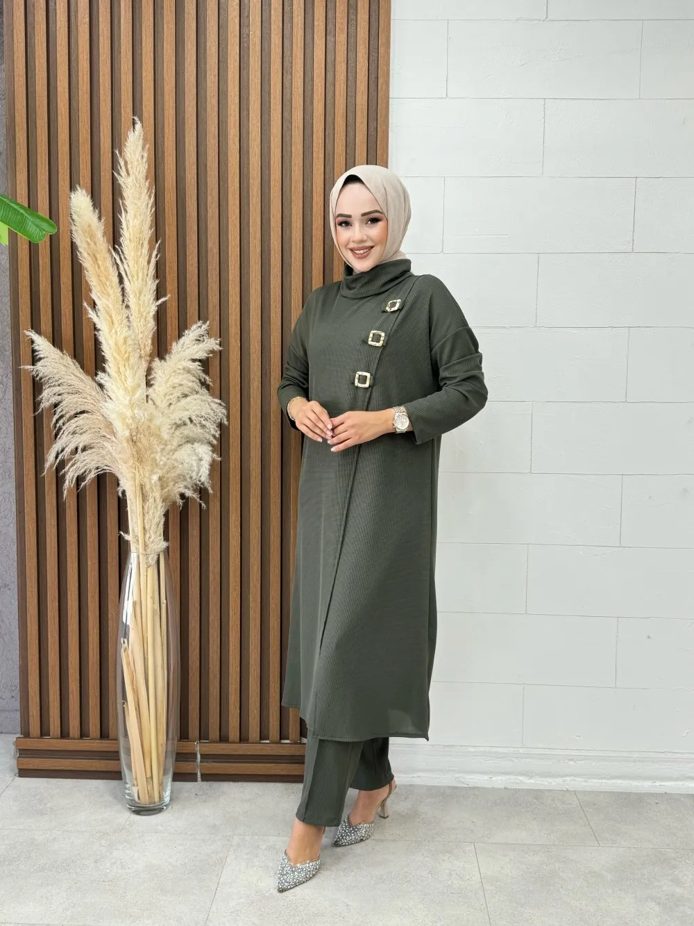 btk lady pantolonlu takim 7224