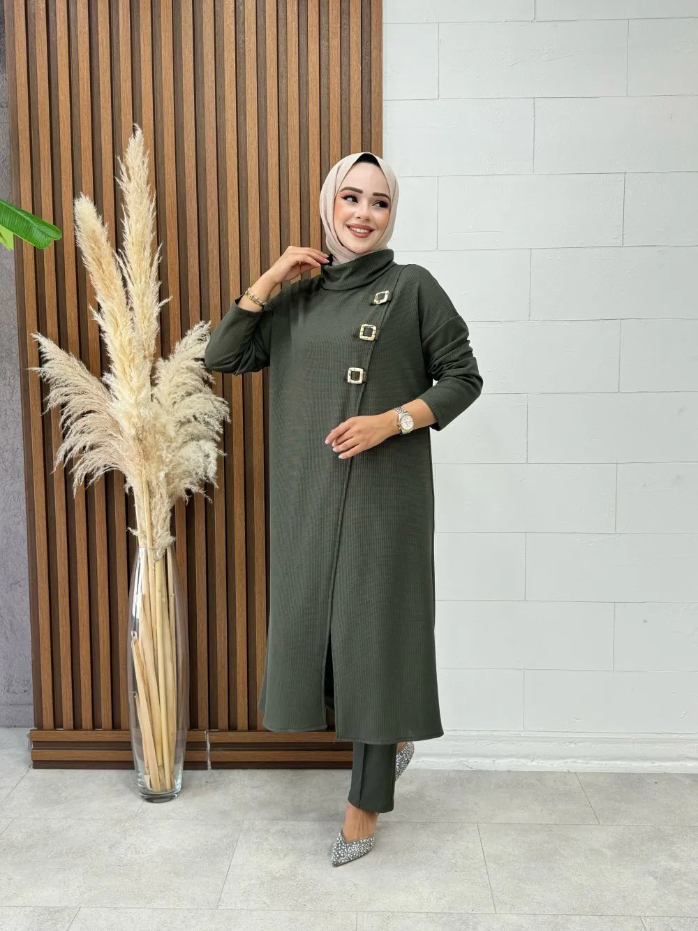 btk lady pantolonlu takim 7224