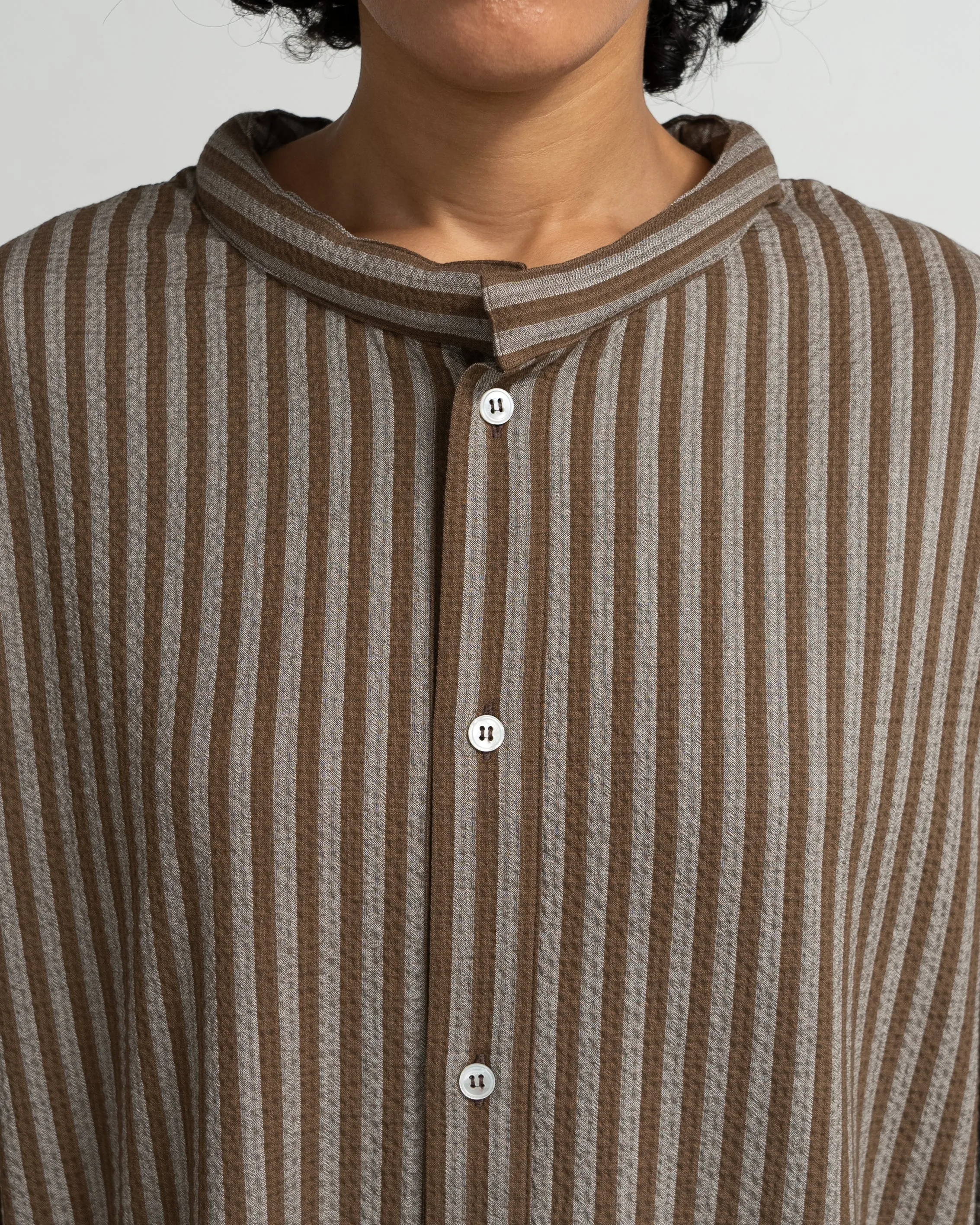CAFTAN WITH PADDED COLLAR
