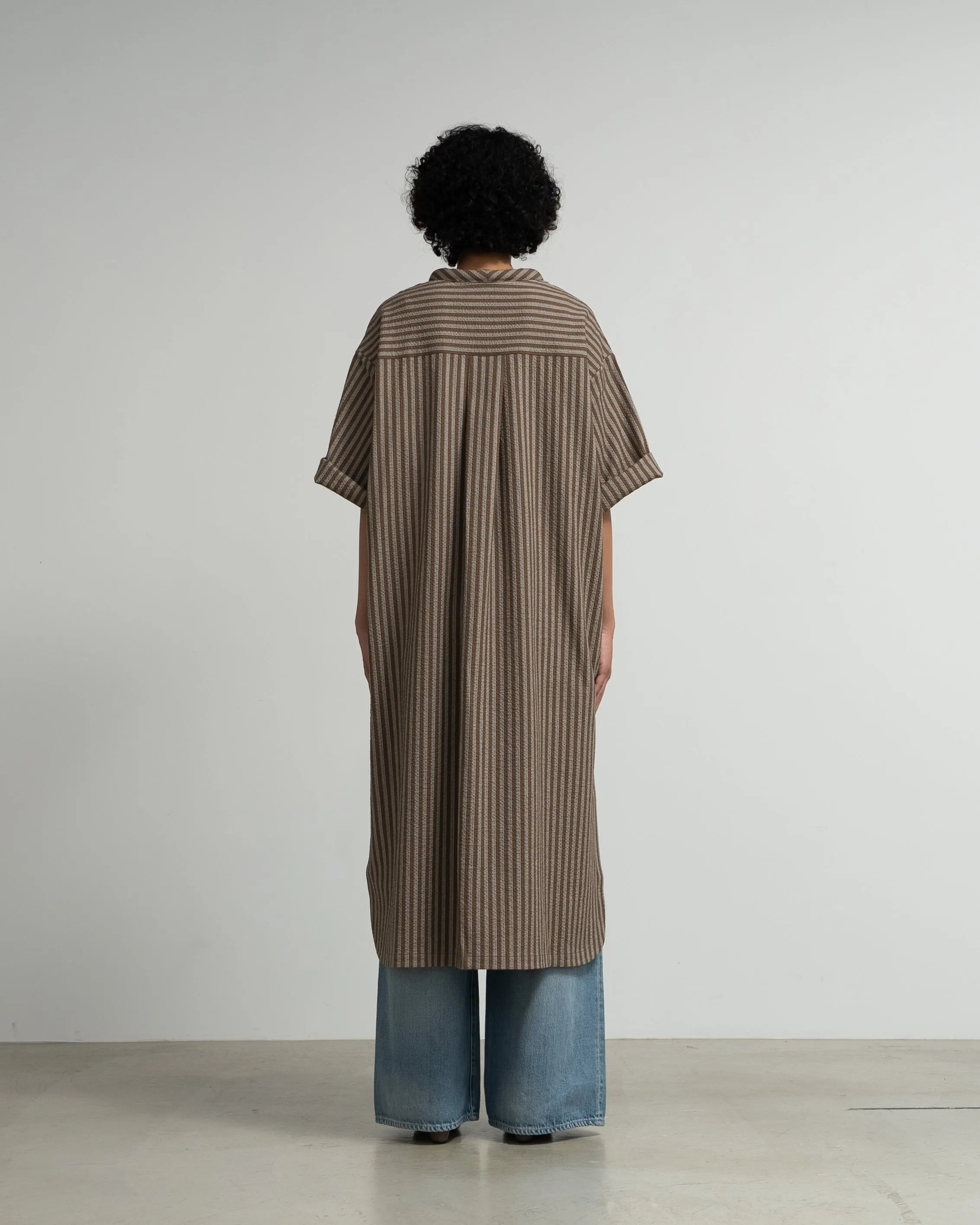 CAFTAN WITH PADDED COLLAR