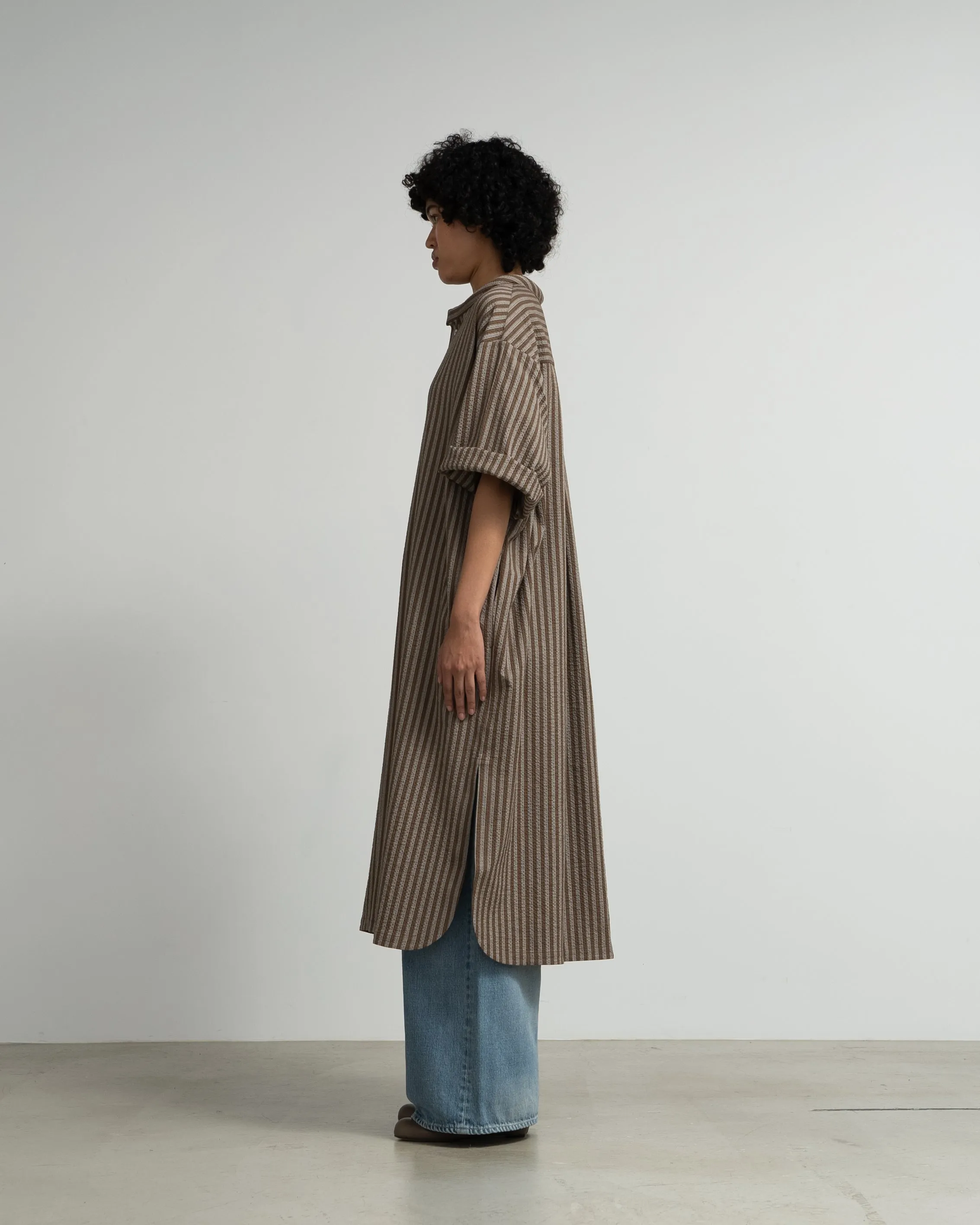 CAFTAN WITH PADDED COLLAR