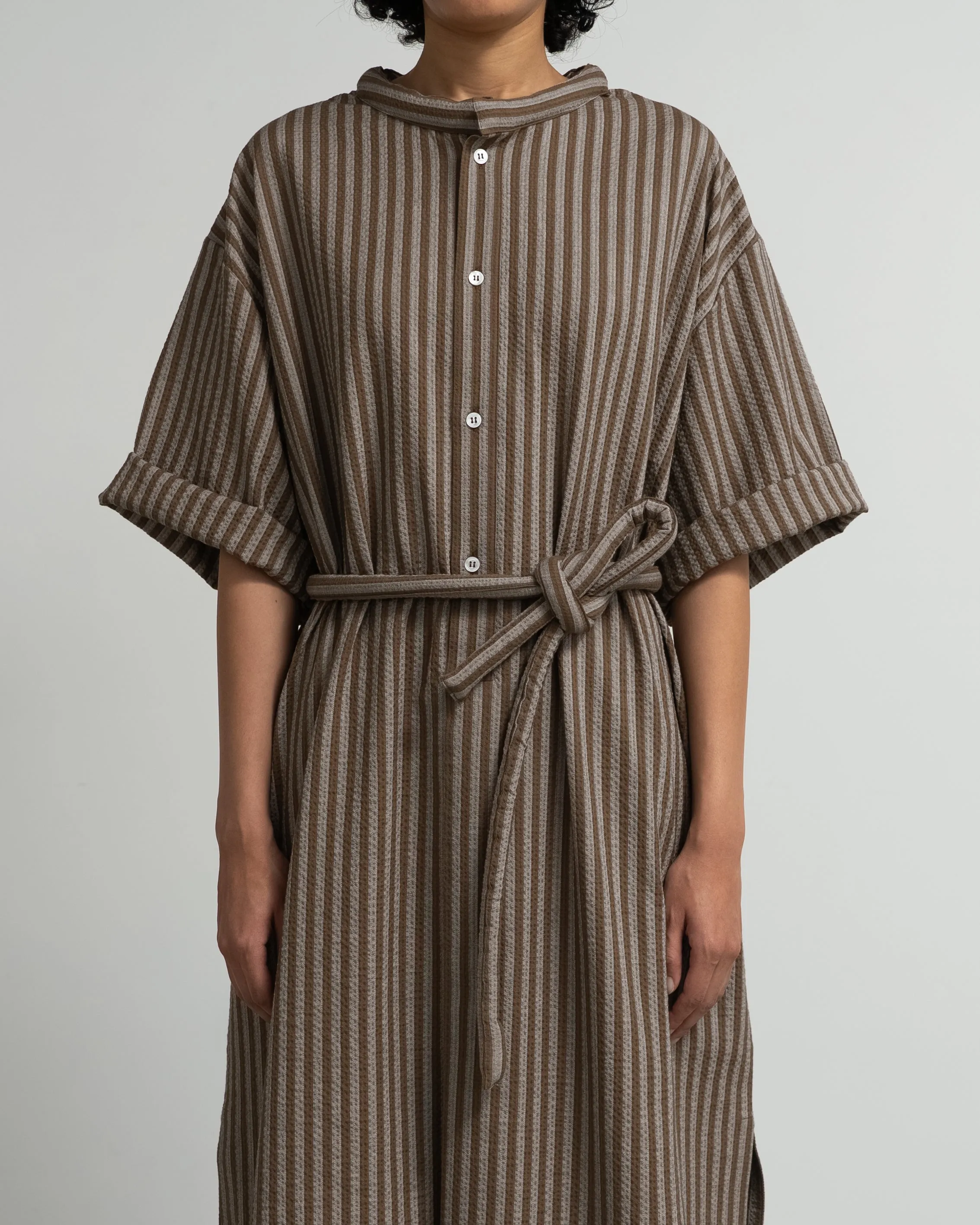 CAFTAN WITH PADDED COLLAR
