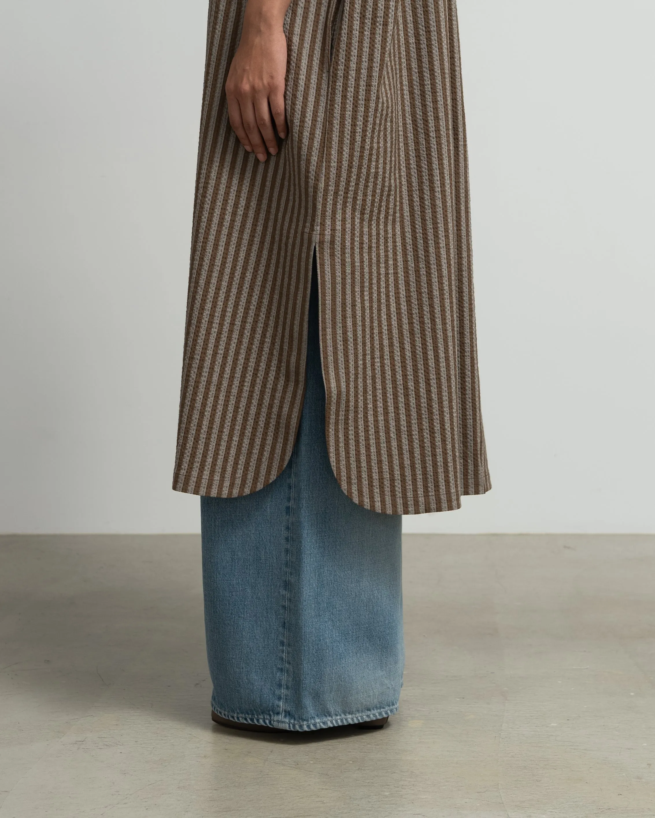 CAFTAN WITH PADDED COLLAR