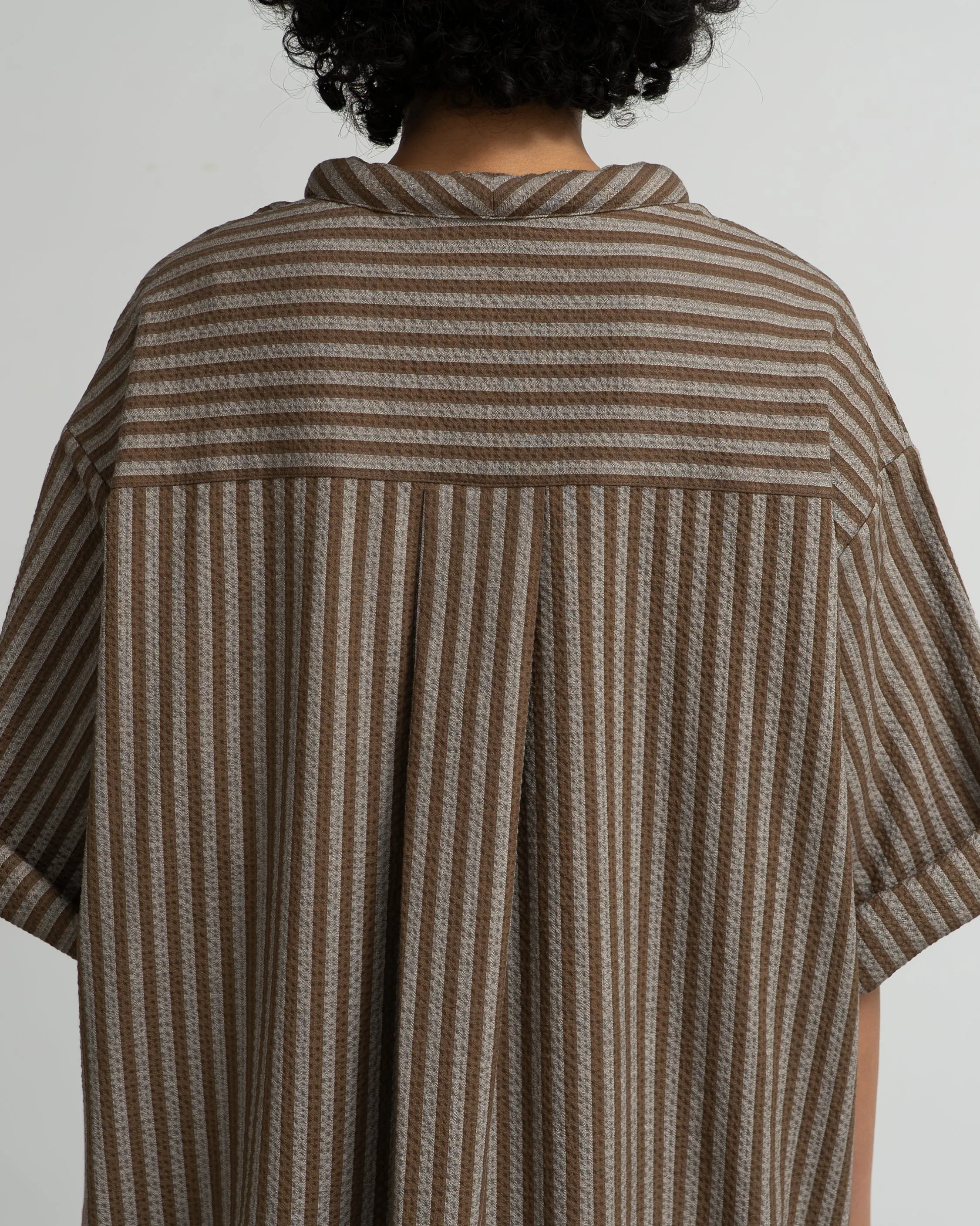 CAFTAN WITH PADDED COLLAR