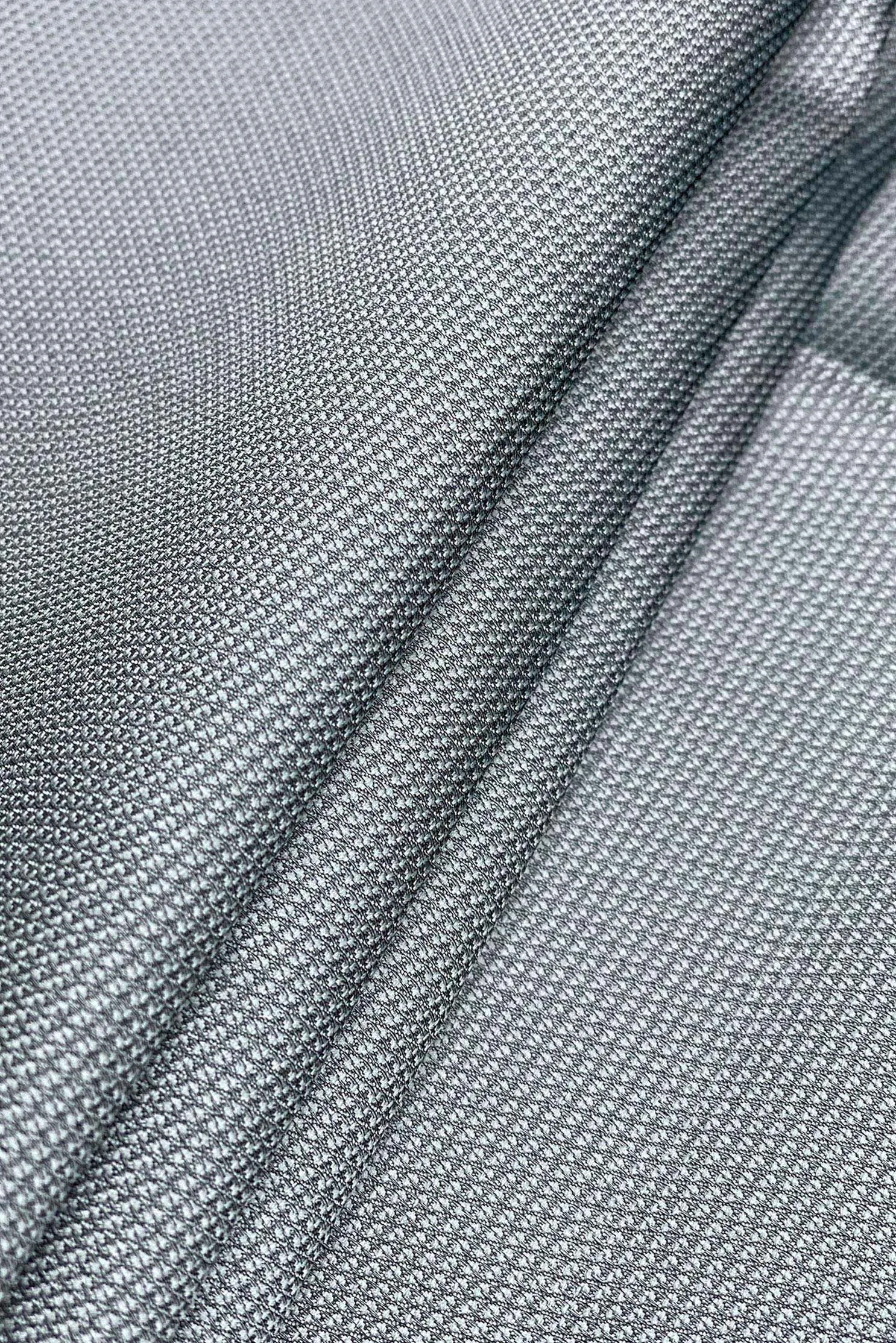 Cameo Blue Italian Silk Blend Mikado Pique Fabric