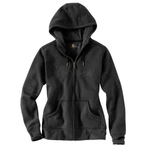 Carhartt Women's Black Heather Clarksburg Zip Front Sweatshirt