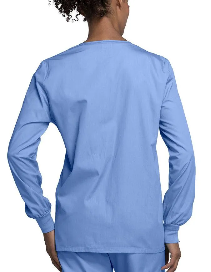 Cherokee Workwear 27.5 Inch Women's Snap Front Warm-Up Scrub Jacket