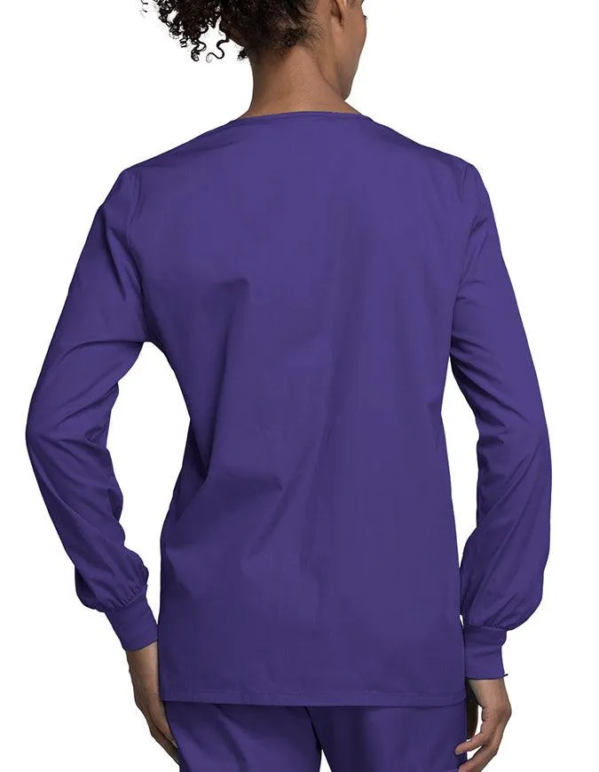 Cherokee Workwear 27.5 Inch Women's Snap Front Warm-Up Scrub Jacket