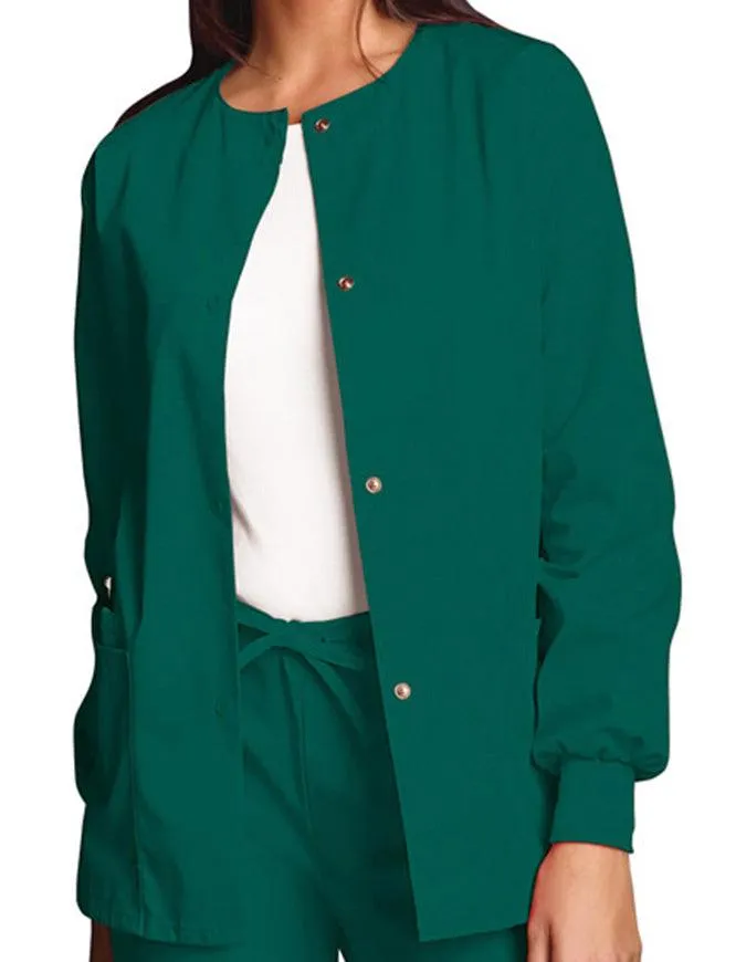 Cherokee Workwear 27.5 Inch Women's Snap Front Warm-Up Scrub Jacket