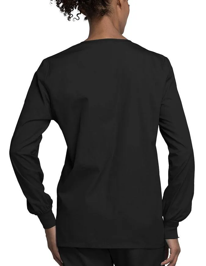Cherokee Workwear 27.5 Inch Women's Snap Front Warm-Up Scrub Jacket