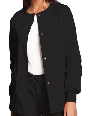 Cherokee Workwear 27.5 Inch Women's Snap Front Warm-Up Scrub Jacket