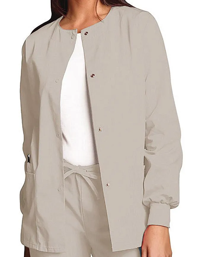 Cherokee Workwear 27.5 Inch Women's Snap Front Warm-Up Scrub Jacket