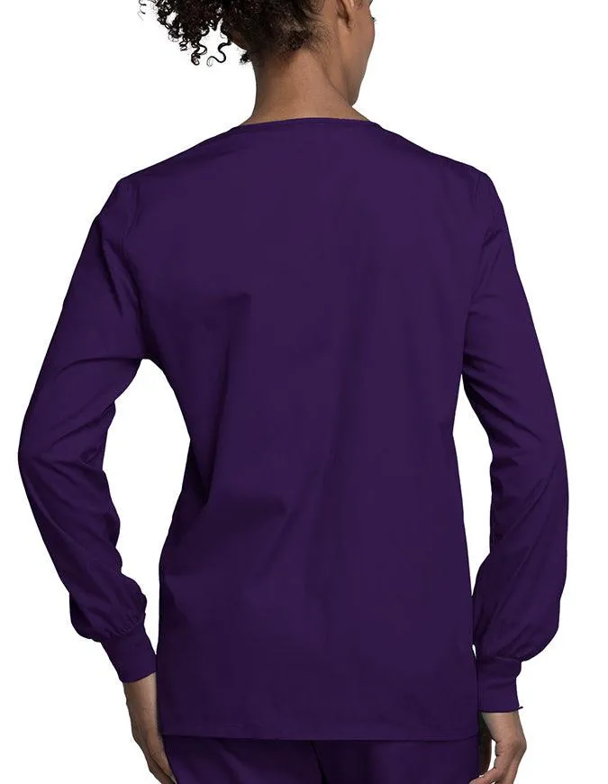 Cherokee Workwear 27.5 Inch Women's Snap Front Warm-Up Scrub Jacket