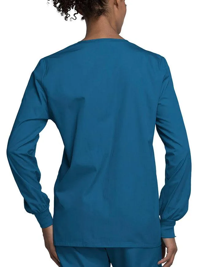 Cherokee Workwear 27.5 Inch Women's Snap Front Warm-Up Scrub Jacket