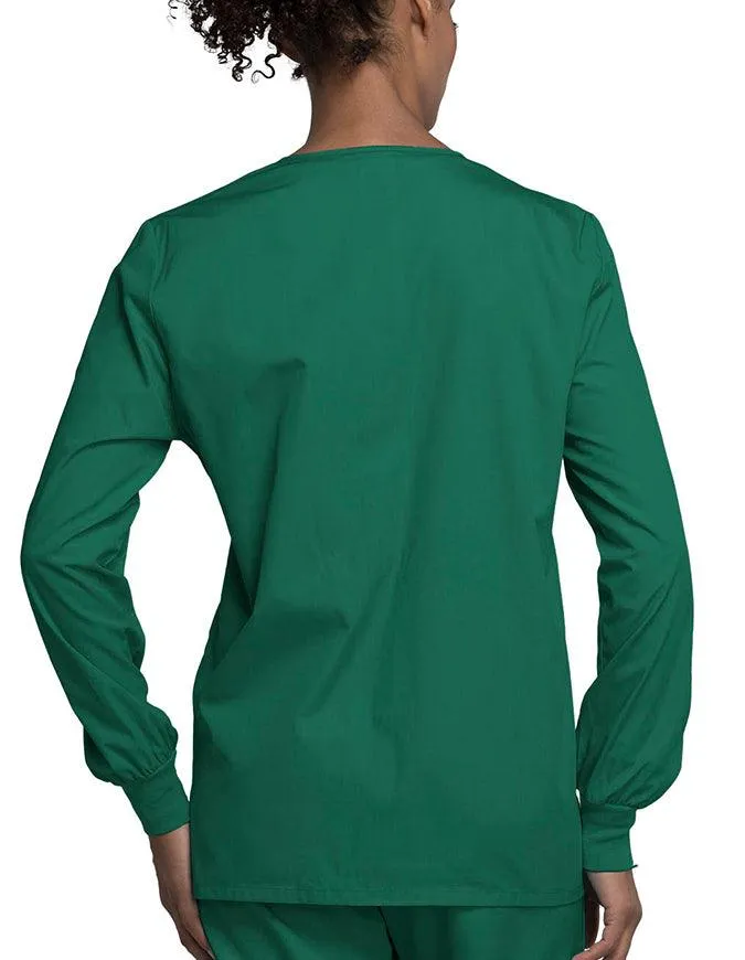 Cherokee Workwear 27.5 Inch Women's Snap Front Warm-Up Scrub Jacket