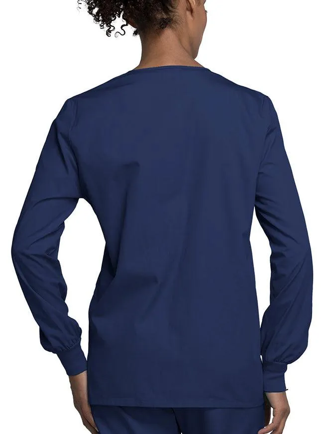 Cherokee Workwear 27.5 Inch Women's Snap Front Warm-Up Scrub Jacket