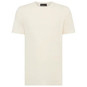 Crew Neck Stripe T-Shirt - Cream