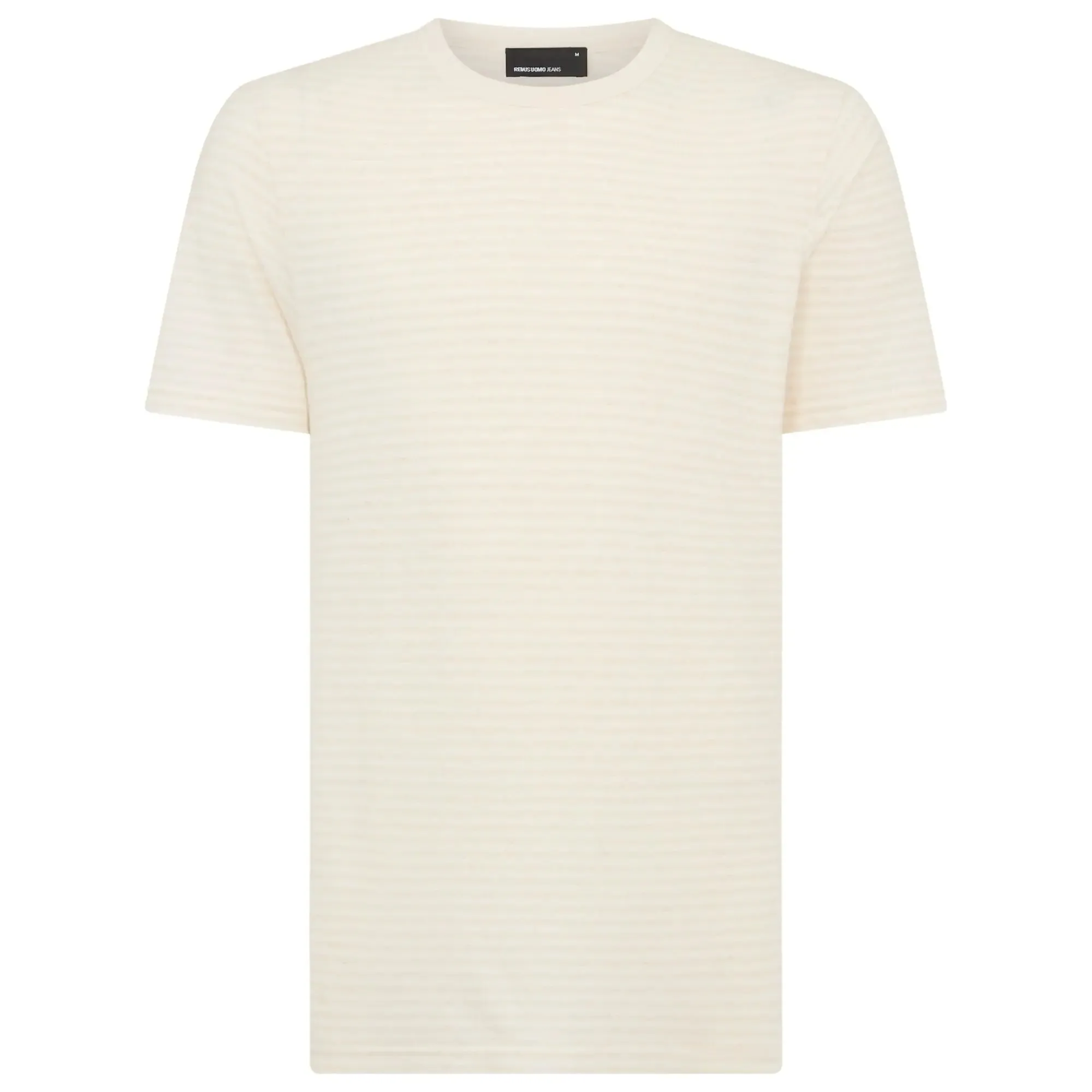 Crew Neck Stripe T-Shirt - Cream
