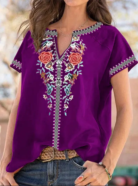 Fashion Ethnic Print Shirt