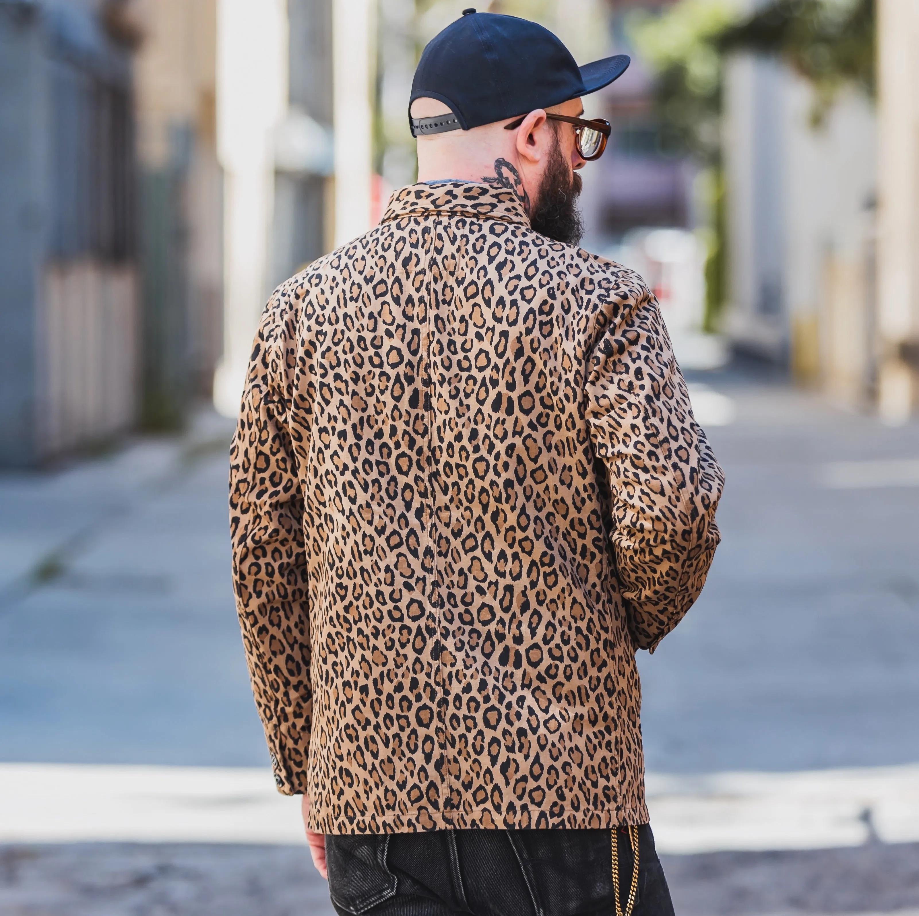 French Work Wear Cover All Leopard PRE-OWNED FINAL SALE