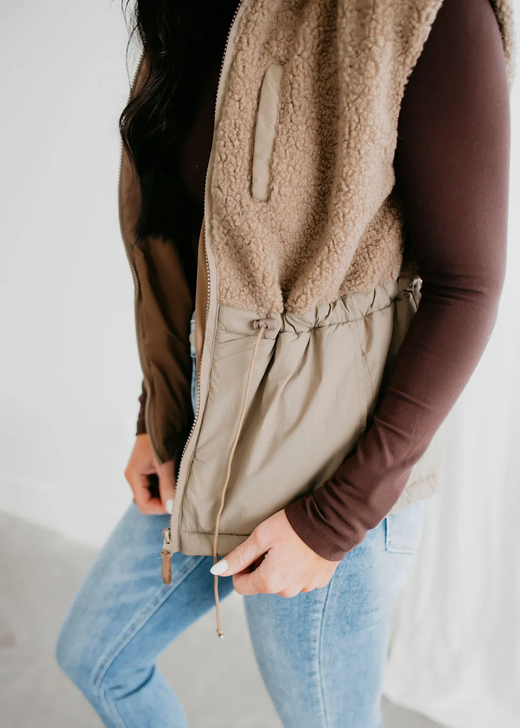 Grayce Sherpa Puffer Vest