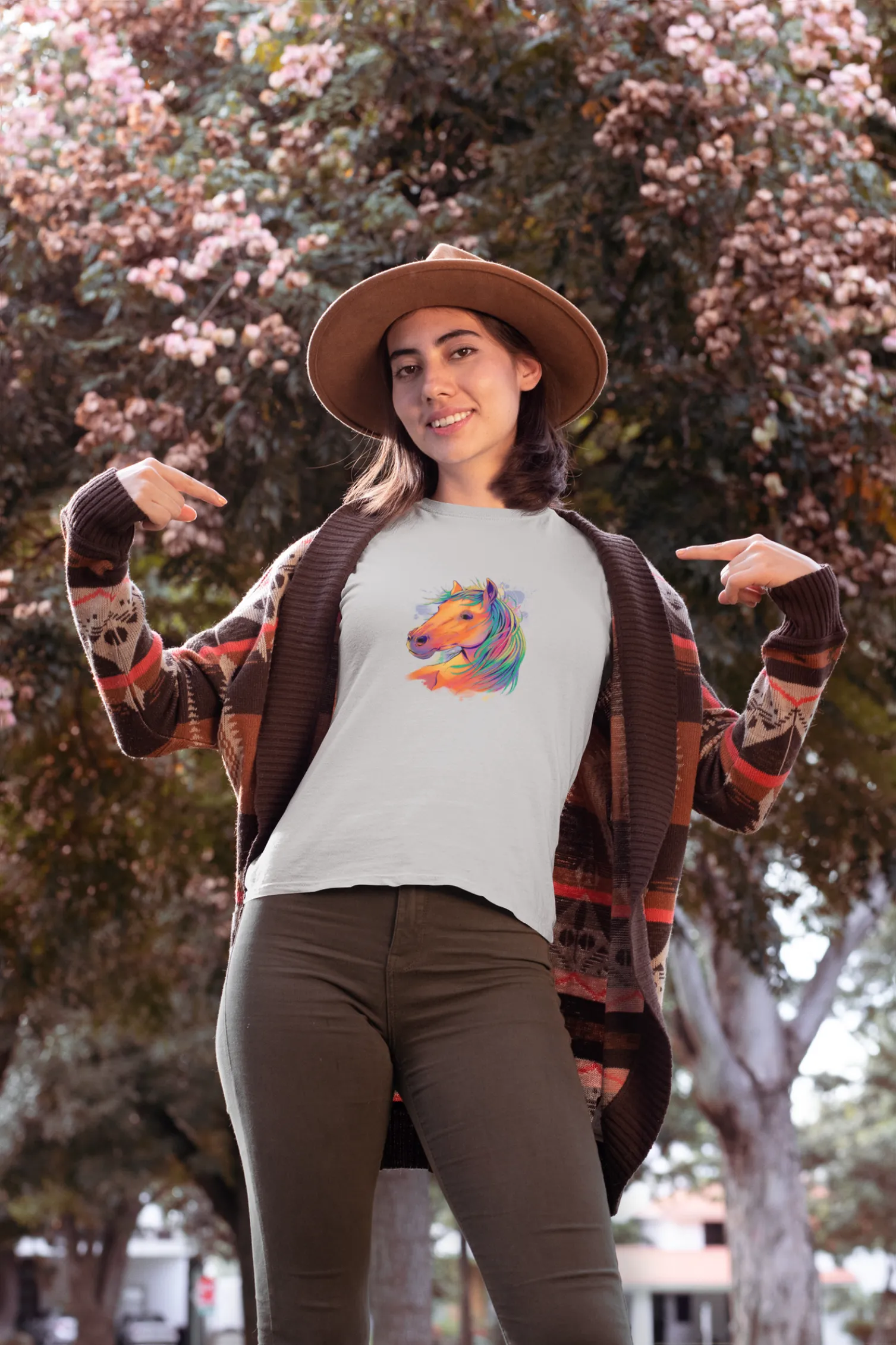 Horse Art Printed T-shirt for women
