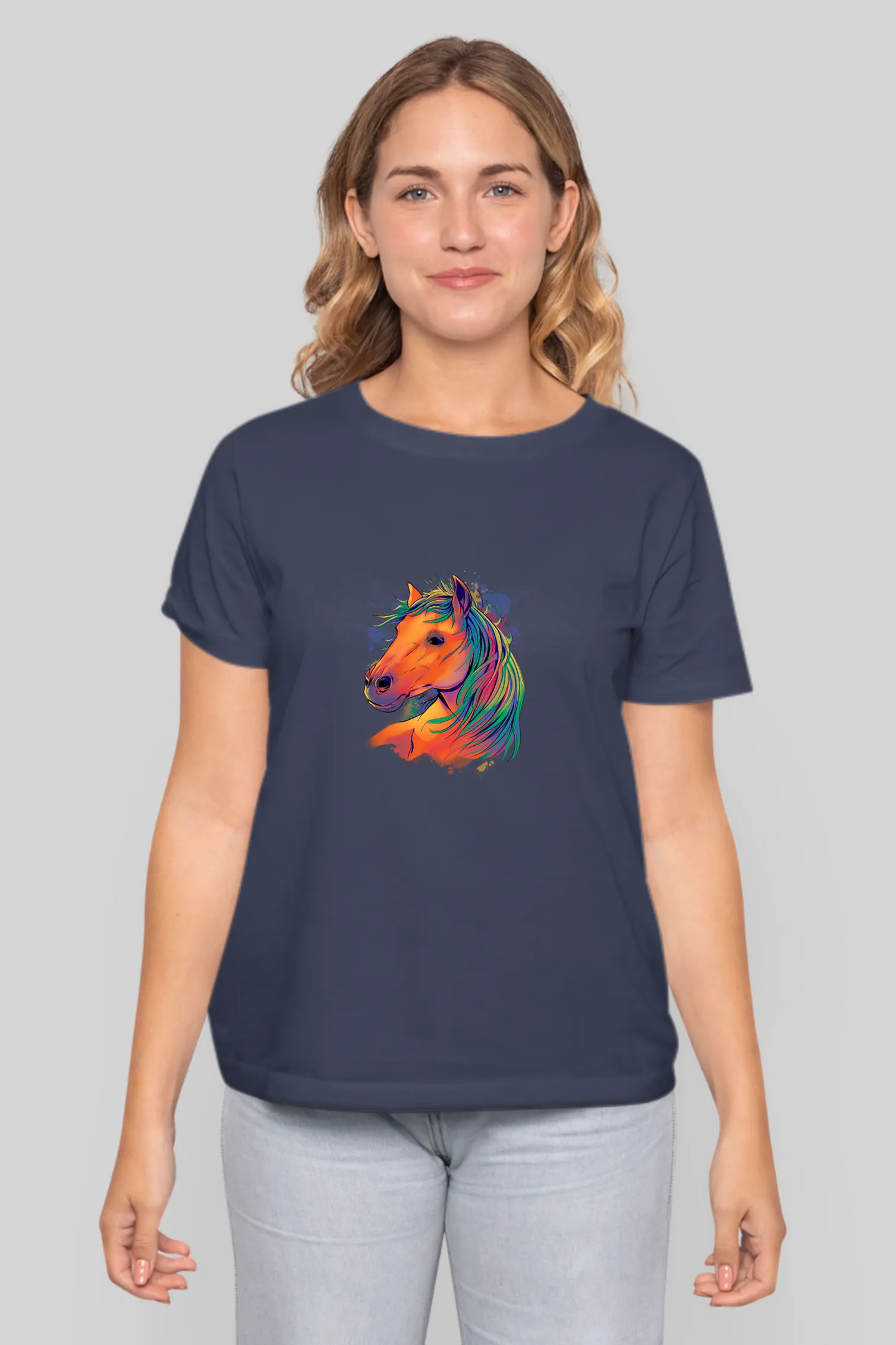 Horse Art Printed T-shirt for women