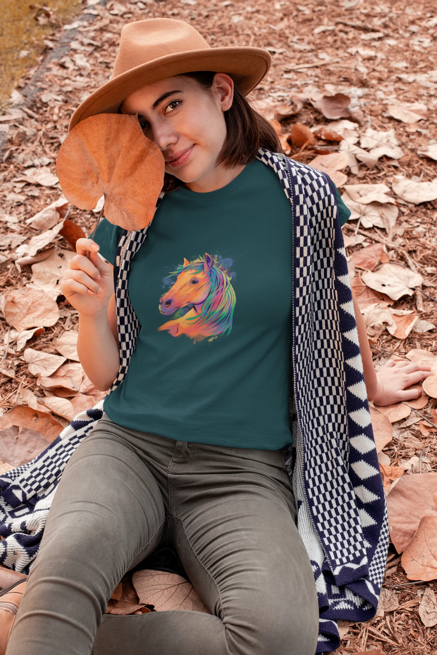 Horse Art Printed T-shirt for women
