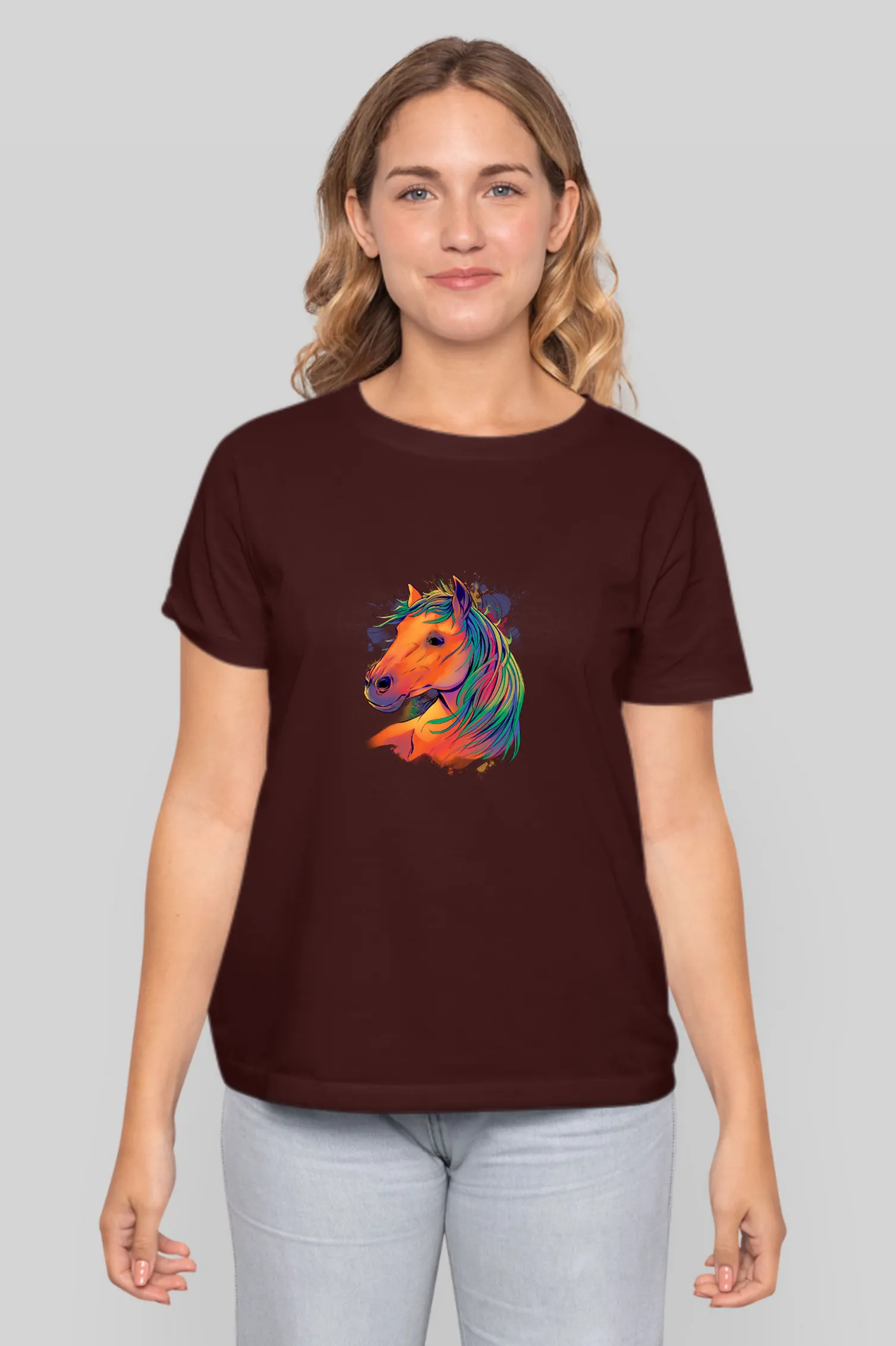 Horse Art Printed T-shirt for women
