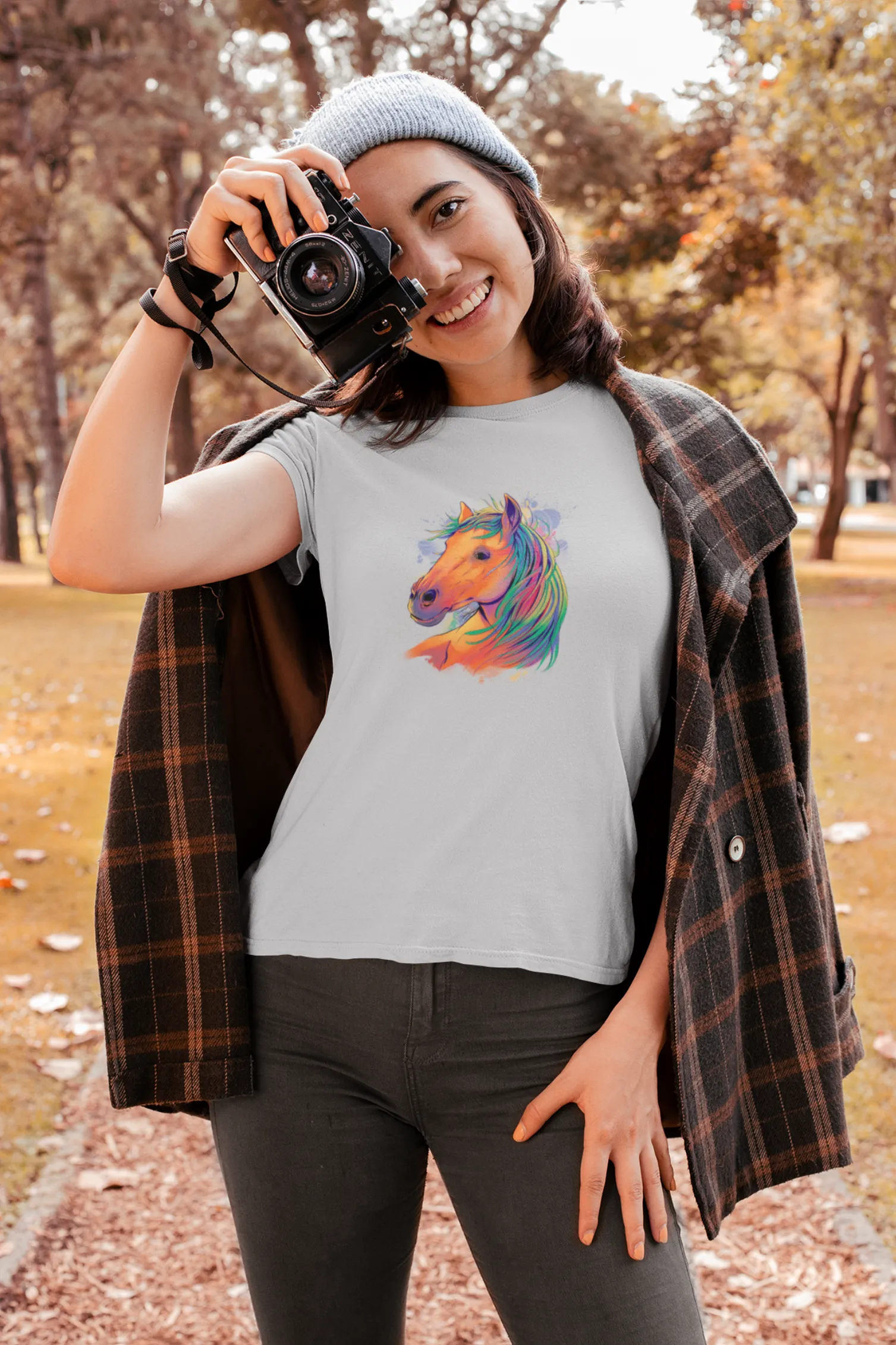 Horse Art Printed T-shirt for women