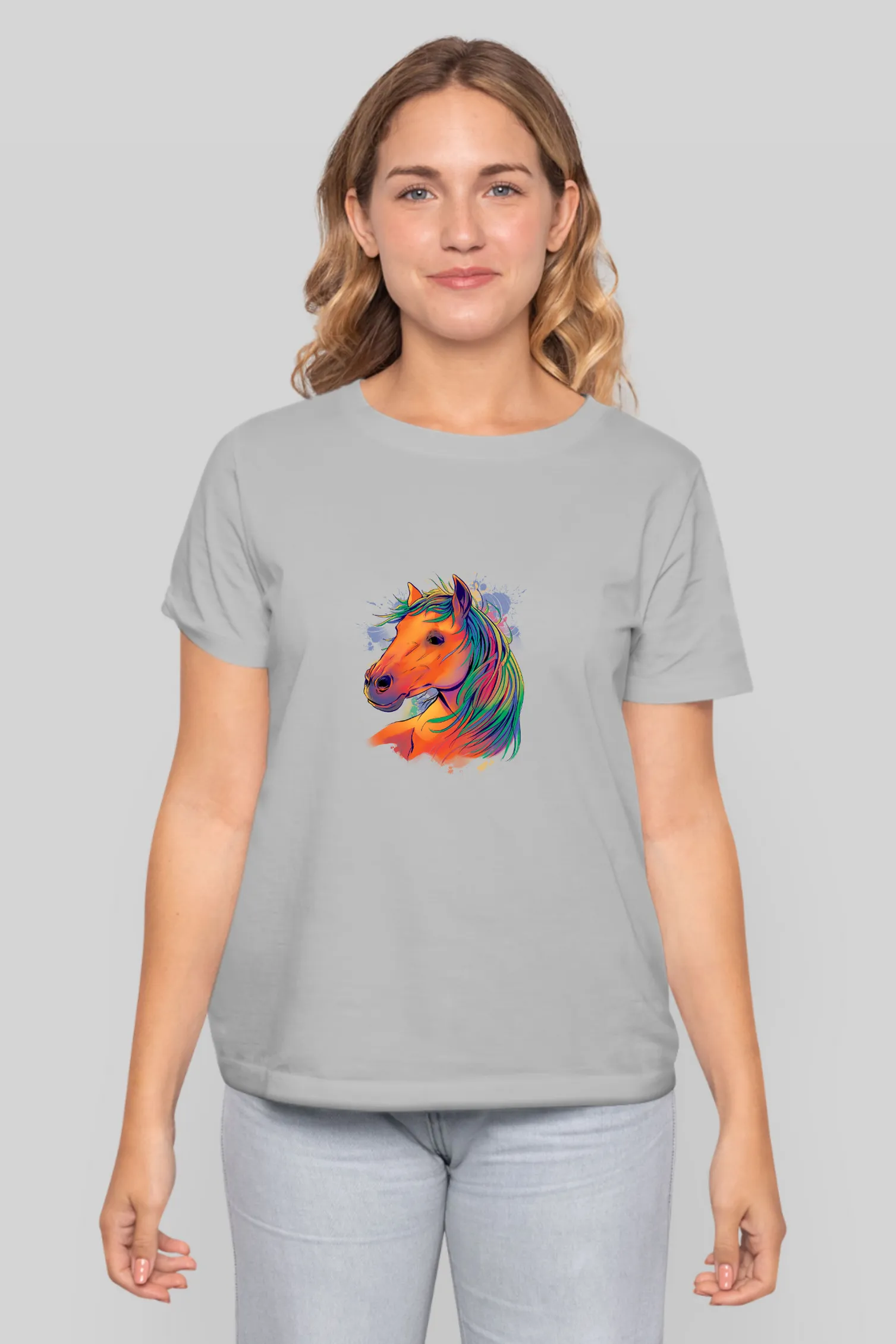 Horse Art Printed T-shirt for women