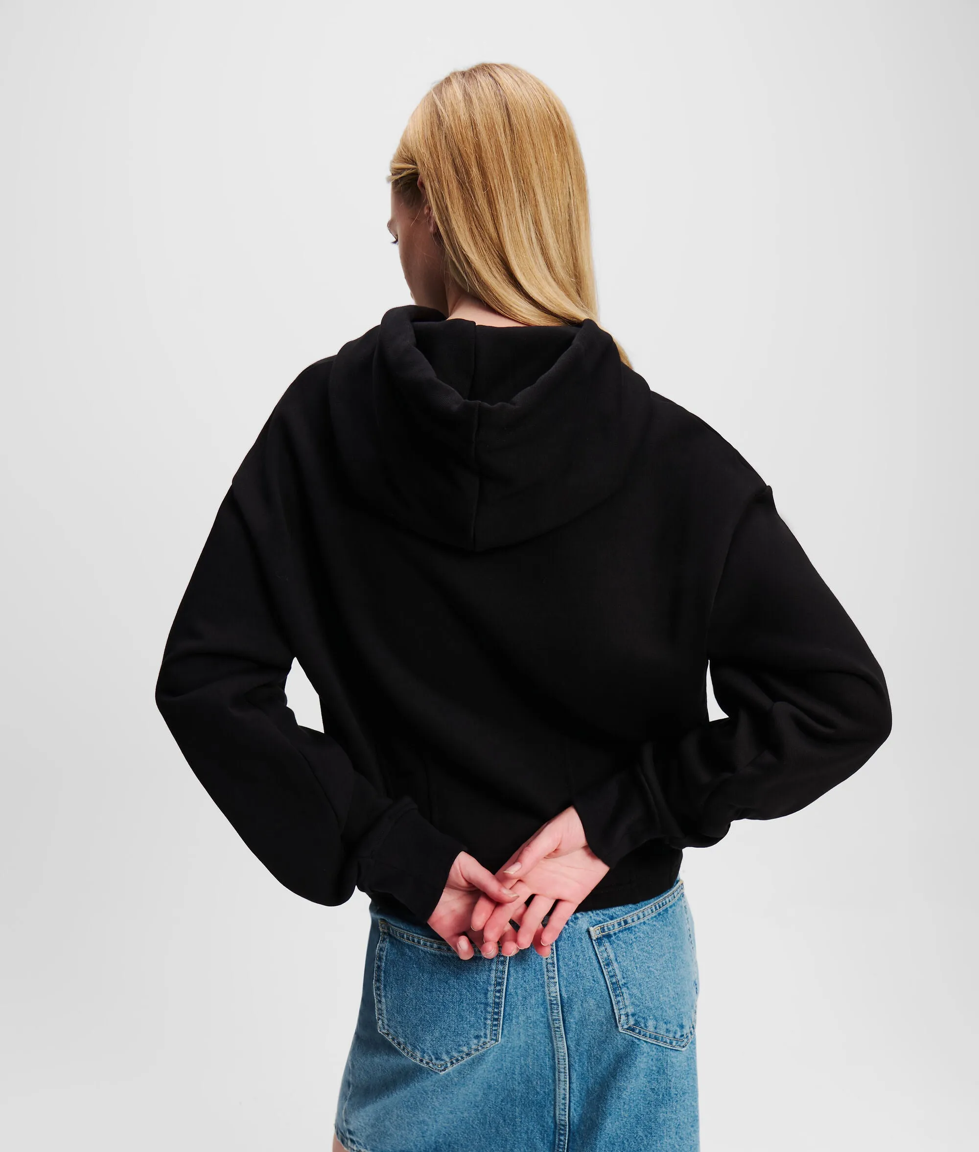 Karl Lagerfeld Pintuck Hoodie | Black