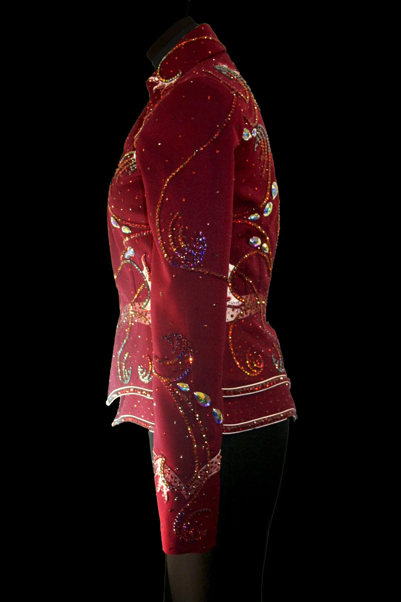 Ladies Burgundy 3 Piece Outfit 1559A-C