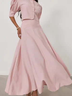 Lola Scallop Seam Dream Skirt | Rose Pink