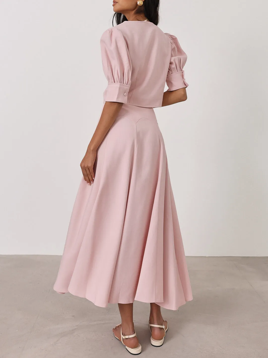 Lola Scallop Seam Dream Skirt | Rose Pink