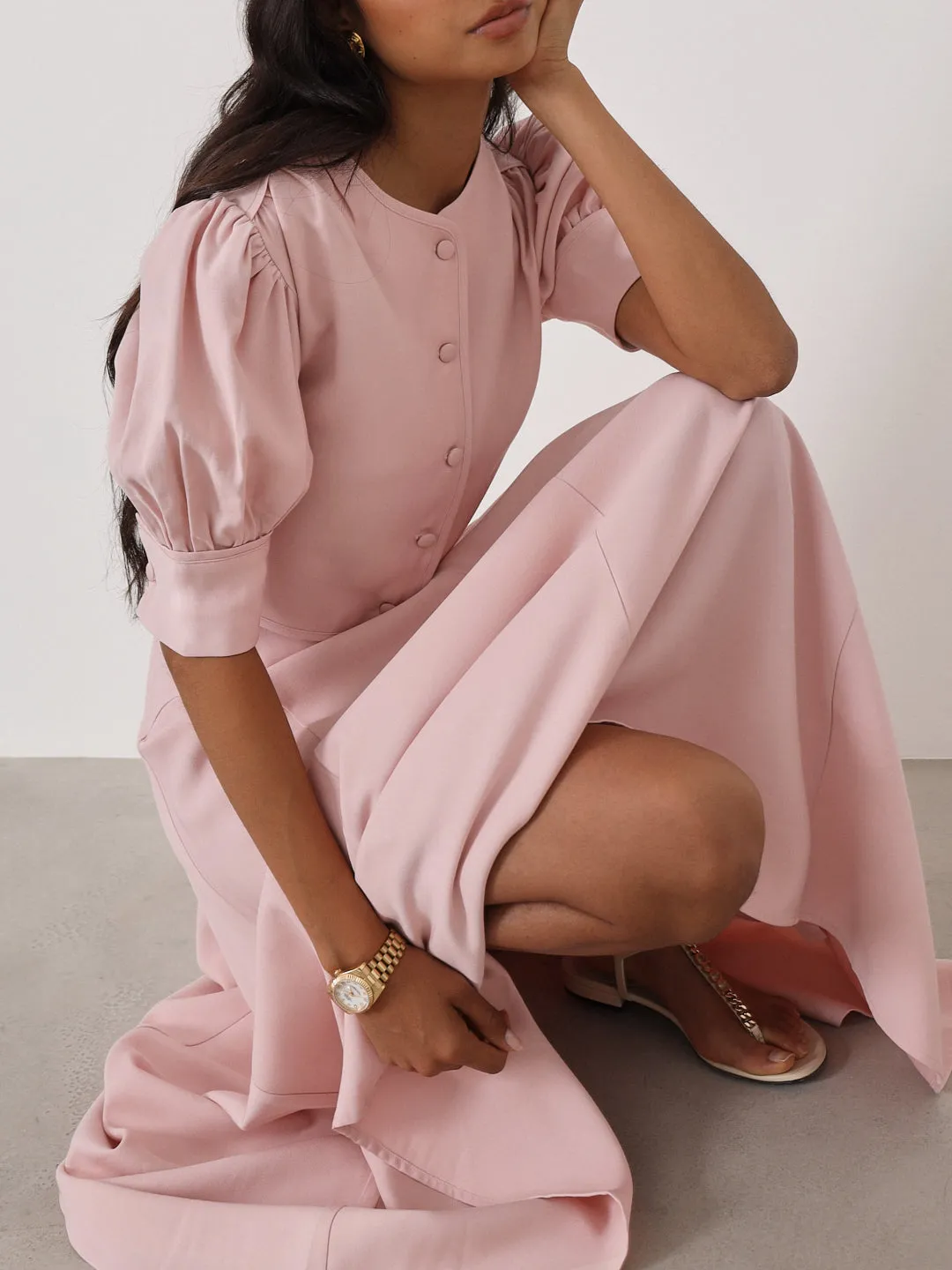 Lola Scallop Seam Dream Skirt | Rose Pink