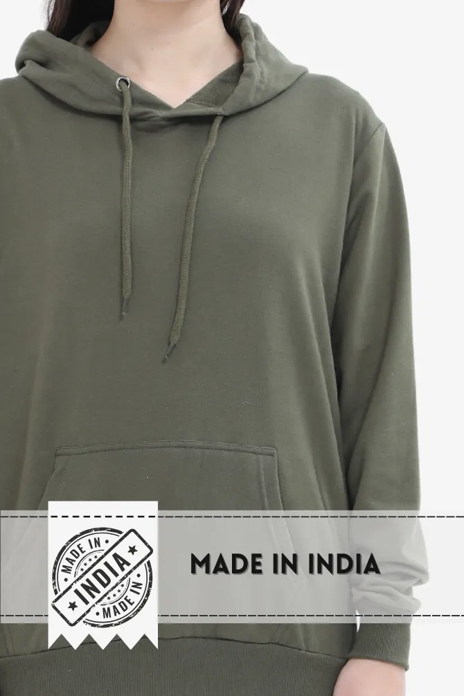 Olive Green Hoodie for women