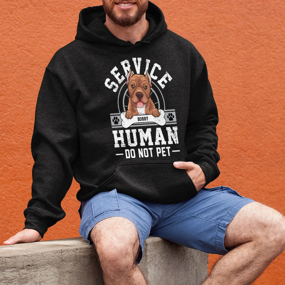 Personalized Hoodie For Dog Lover Service Human Do Not Pet