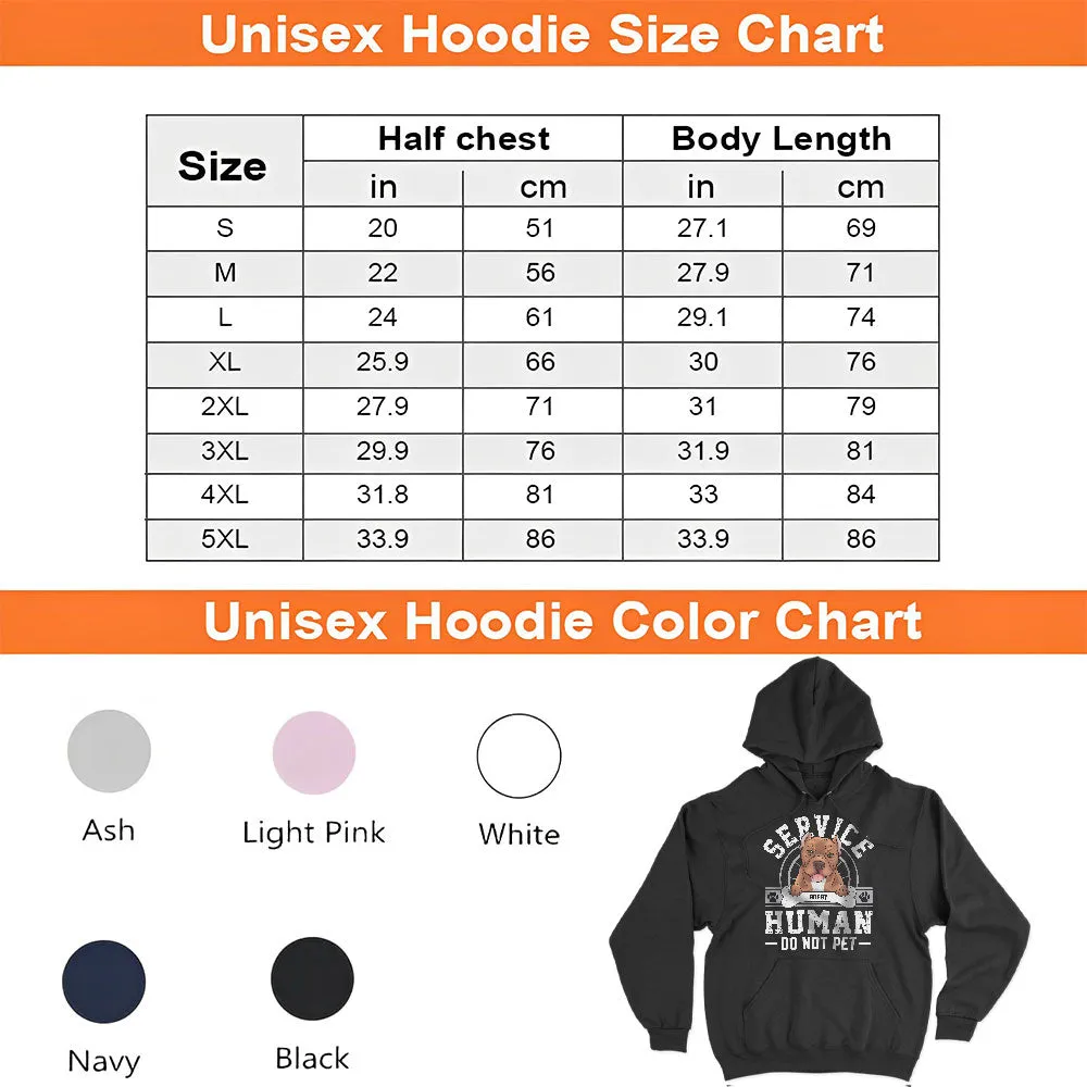 Personalized Hoodie For Dog Lover Service Human Do Not Pet