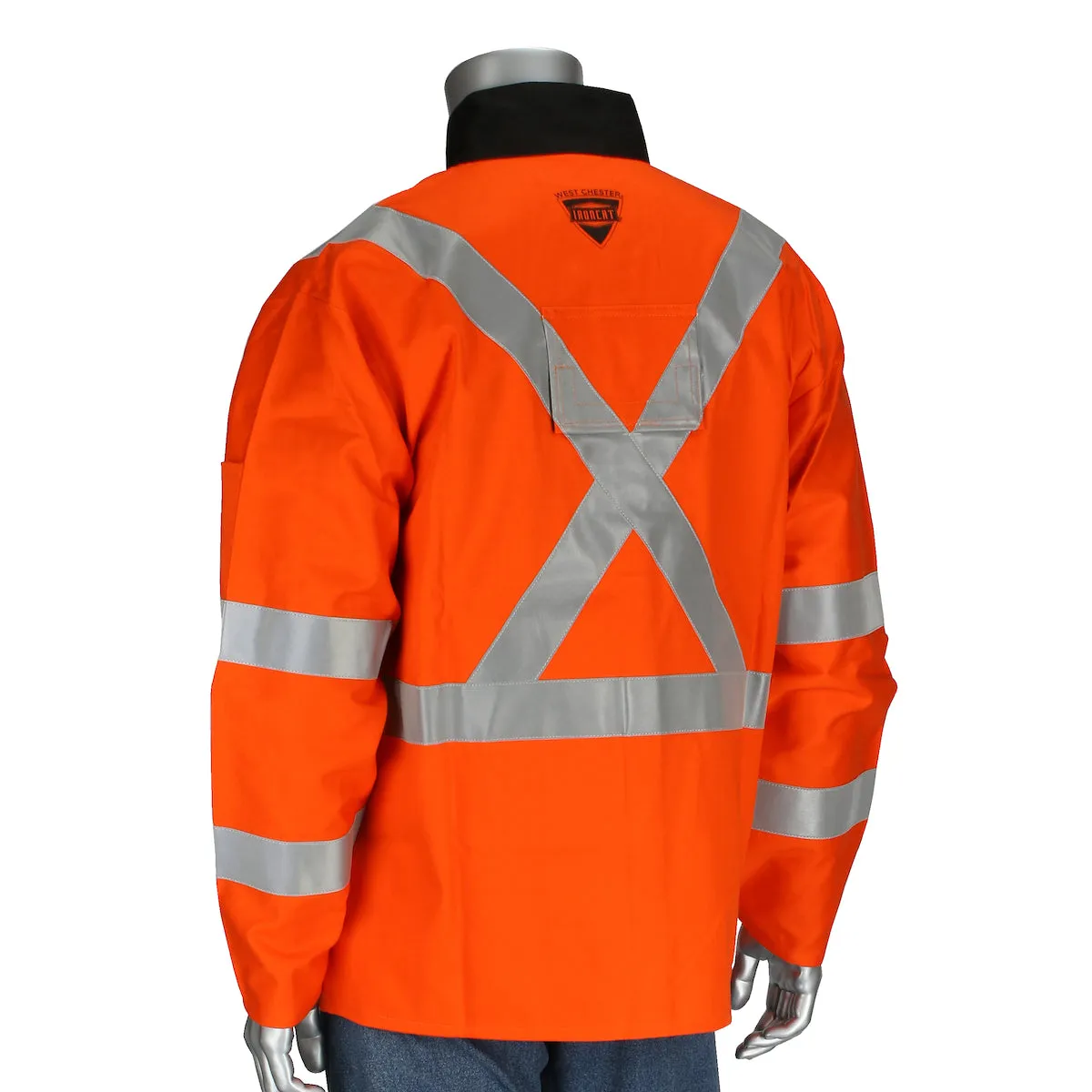 PIP Ironcat Hi-Vis FR Treated 100% Cotton Sateen Jacket - Orange