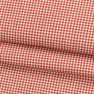 Red Micro Check Duck Canvas Cotton 280CM Wide